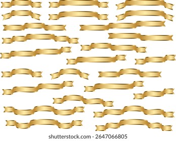 Illustration of ribbons of various shapes