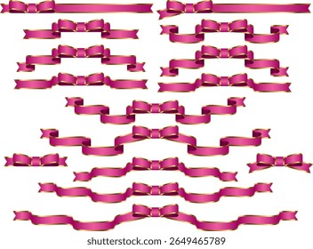Illustration of ribbons of various shapes