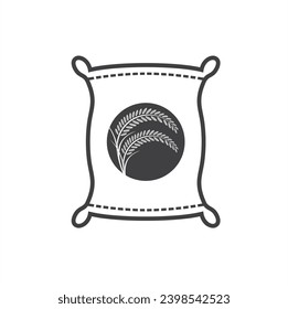 illustration of rice, agriculture, foodstuffs.
