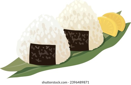 It is an illustration of a rice ball.