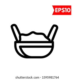 illustration of rice flat icon