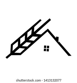 illustration of a rice house that is suitable for creative logos or other pattern needs
