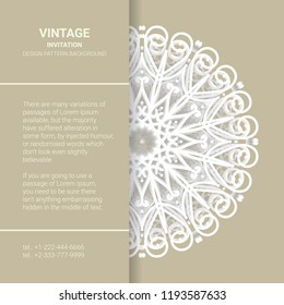 The illustration is a rich background. Abstract background. Rounded line geometric shapes. Radial banner. Can be used in the media. Vintage decorative elements. Vector illustration. Circular pattern.