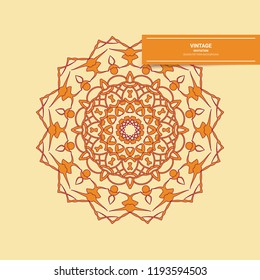 The illustration is a rich background. Abstract background. Rounded line geometric shapes. Radial banner. Can be used in the media. Vintage decorative elements. Vector illustration. Circular pattern.