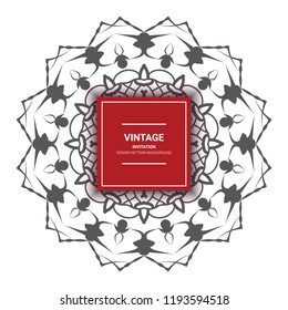 The illustration is a rich background. Abstract background. Rounded line geometric shapes. Radial banner. Can be used in the media. Vintage decorative elements. Vector illustration. Circular pattern.