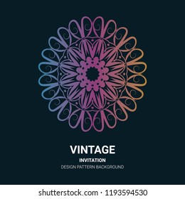 The illustration is a rich background. Abstract background. Rounded line geometric shapes. Radial banner. Can be used in the media. Vintage decorative elements. Vector illustration. Circular pattern.