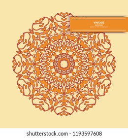 The illustration is a rich background. Abstract background. Rounded line geometric shapes. Radial banner. Can be used in the media. Vintage decorative elements. Vector illustration. Circular pattern.