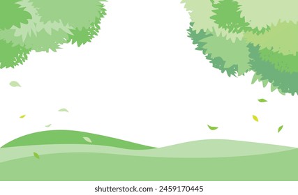 
Illustration of a rich natural background with green plants