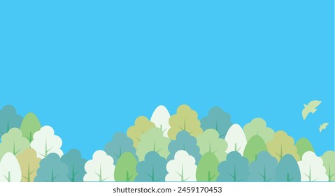 
Illustration of a rich natural background with green plants