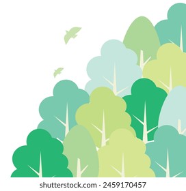 
Illustration of a rich natural background with green plants