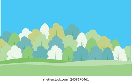 
Illustration of a rich natural background with green plants