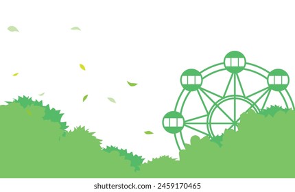 
Illustration of a rich natural background with green plants