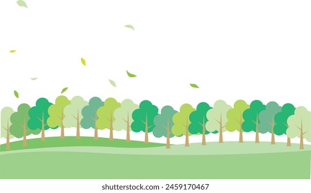 
Illustration of a rich natural background with green plants