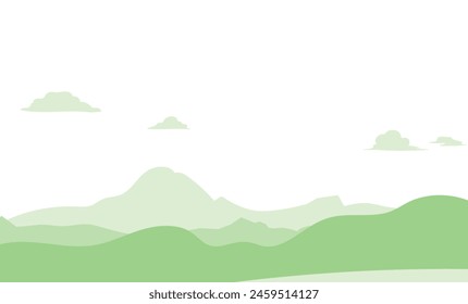 Illustration of a rich natural background with green plants