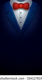 illustration of rich tuxedo in the darkness 