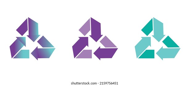 ilustración de Pasar por cajas verdes con signo de reciclaje