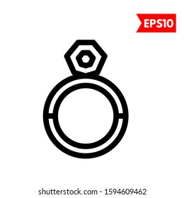 illustration of ring flat icon