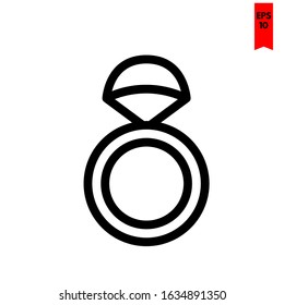 illustration of ring flat icon