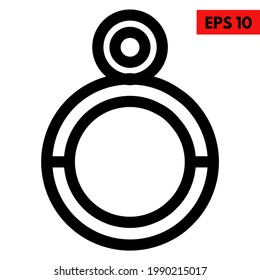 Illustration of ring ling icon