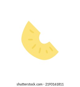 Illustration of a ripe pineapple, pineapple cut into slices. Vector drawing of fruit for design