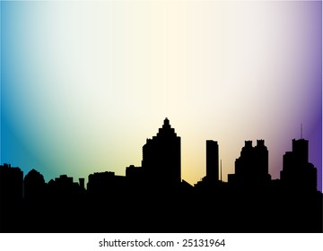 Illustration of rising sun vector