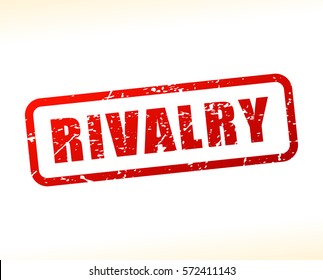 Illustration of rivalry red text stamp