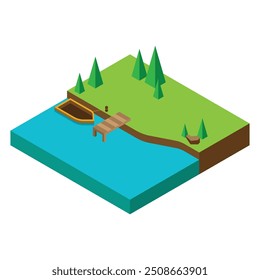 The Illustration of The River Isometric