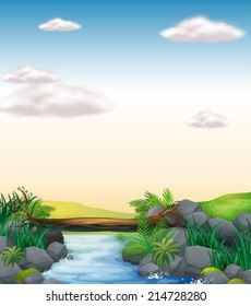 Illustration of a river scene