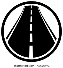 Illustration of road circle icon concept