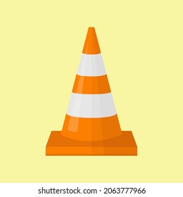 Illustration of a road divider cone. - Vector.