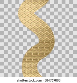 illustration of road made of gold 