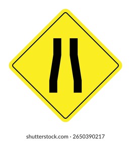 The Illustration of Road Narrow from Both Side