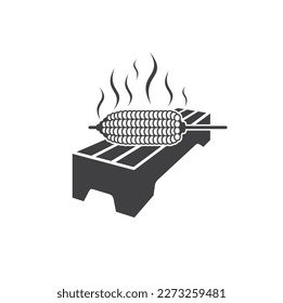 ilustración de maíz asado, arte vectorial.