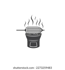 ilustración de maíz asado, arte vectorial.