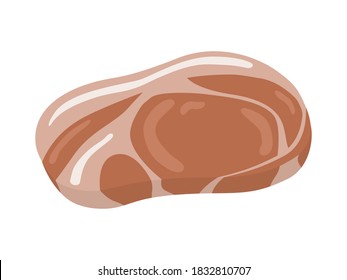 Illustration of roasted pork steak.