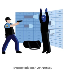 ilustración del robo en un vector de lugar público