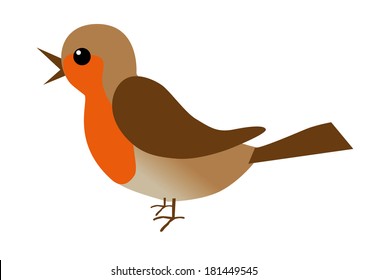 An illustration of a robin