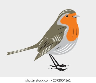 Illustration eines robusten Weihnachtsvogels 