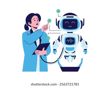 Illustration of an Robot Artificial Intelligence