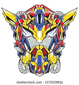 illustration of robot cat design that is suitable for printing t-shirts, posters, tattoos and much more, robot cats