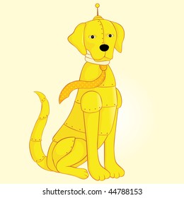 illustration with a robot dog