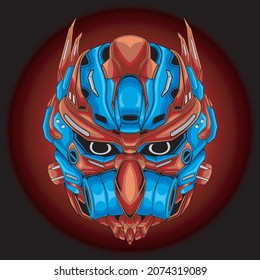 Ilustración del diseño de la cabeza del robot