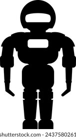 Illustration of Robot Icon in Flat Style. Illustration of Children's Toy