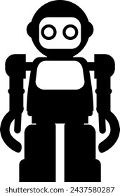 Illustration of Robot Icon in Flat Style. Illustration of Children's Toy