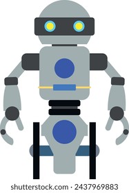 Illustration von Roboter-Ikone im flachen Stil. Vektorgrafik