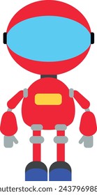 Ilustración del icono del robot en estilo plano. Ilustración vectorial