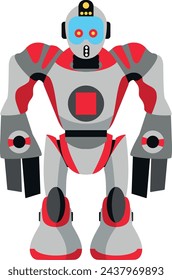 Ilustración del icono del robot en estilo plano. Ilustración vectorial