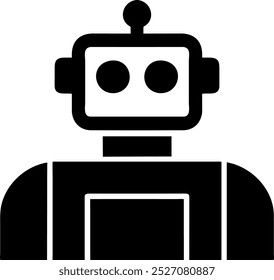 Illustration of Robot Icon in Flat Style. Illustration of Children's Toy