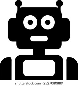 Illustration of Robot Icon in Flat Style. Illustration of Children's Toy