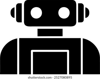 Illustration of Robot Icon in Flat Style. Illustration of Children's Toy